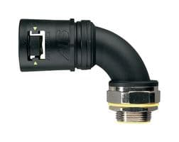 7TCA296170R0632 - ABB - 7TCA296170R0632 - Conduit Connector, 90 Degree, 42 mm, Nylon 6.6/TPE/Brass Tread, Black/Yellow