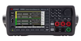 B2902B - KEYSIGHT TECHNOLOGIES - B2902B - Source Measure Unit SMU, Precision, 2-Channel, 210V, 3A DC, 10.5A Pulse, 100fA Resolution