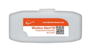 WIRELESS ALERT TH - LASCAR - WIRELESS ALERT TH - Wireless Temperature & Humidity Sensor, Sticky Pad, Wall Mounting, 2.4GHz, WiFi, 54 deg C