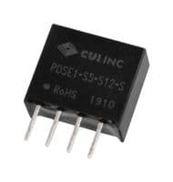 PDSE1-S5-S12-S - CUI - PDSE1-S5-S12-S - Isolated Through Hole DC/DC Converter, ITE, SIP, 1:1, 1 W, 1 Output, 12 V