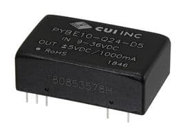 PYBE10-Q24-D12 - CUI - PYBE10-Q24-D12 - Isolated Through Hole DC/DC Converter, ITE, DIP, 4:1, 10 W, 2 Output, 12 V