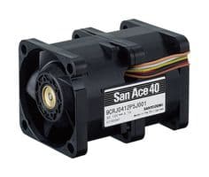 9CRJ0412P5J001 - SANYO DENKI - 9CRJ0412P5J001 - DC Axial Fan, 12 V, Square, 40 mm, 56 mm, Ball Bearing, 37.4 CFM