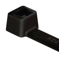 111-03570 T30LL-PA66W-BK - HELLERMANNTYTON - 111-03570 T30LL-PA66W-BK - Cable Tie, Nylon 6.6 UV Resistant (Polyamide 6.6 UV Resistant), Black, 290 mm, 3.5 mm, 80 mm