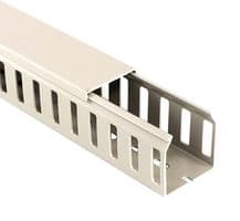 10460054Y - BETADUCT - 10460054Y - Trunking, Closed Slot, 75 mm (H) x 50 mm (W) x 2 m (L), Grey, PVC