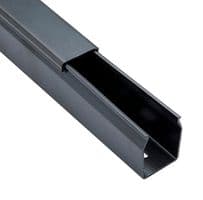 23473000N - BETADUCT - 23473000N - Trunking, Solid Wall, 75 mm (H) x 25 mm (W) x 2 m (L), Black, Noryl