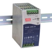 TDR-240-24 - MEAN WELL - TDR-240-24 - AC/DC DIN Rail Power Supply (PSU), Laboratory Equipment, 1 Output, 240 W, 24 VDC, 10 A