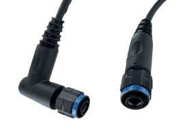 ETHTV168ZNP07 - AMPHENOL SOCAPEX - ETHTV168ZNP07 - Ethernet Cable, Cat6, Plug to 90° Plug, SFTP (Screened Foiled Twisted Pair), Black, 750 mm