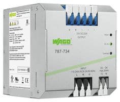 787-734 - WAGO - 787-734 - AC/DC DIN Rail Power Supply (PSU), ITE, 1 Output, 480 W, 24 VDC, 20 A