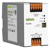 787-2742 - WAGO - 787-2742 - AC/DC DIN Rail Power Supply (PSU), ITE, 1 Output, 480 W, 24 VDC, 20 A
