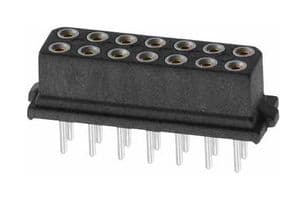 B5741-214-F-T-0 - HARWIN - B5741-214-F-T-0 - PCB Receptacle, Wire-to-Board, 2 mm, 2 Rows, 14 Contacts, Through Hole Straight
