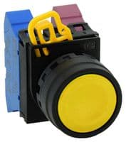 YW1B-M1Y - IDEC - YW1B-M1Y - Switch Actuator, Plastic, Yellow, Idec Dia 22mm YW Series Pushbutton Switches, IP65