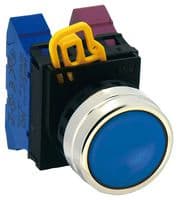 YW4B-M1S - IDEC - YW4B-M1S - Switch Actuator, Metal, Blue, Idec Dia 22mm YW Series Pushbutton Switches, IP65, YW Series