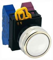 YW4B-M1W - IDEC - YW4B-M1W - Switch Actuator, Metal, White, Idec Dia 22mm YW Series Pushbutton Switches, IP65, YW Series