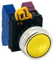 YW4B-M1Y - IDEC - YW4B-M1Y - Switch Actuator, Metal, Yellow, Idec Dia 22mm YW Series Pushbutton Switches, IP65, YW Series