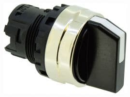 YW4S-3 - IDEC - YW4S-3 - Switch Actuator, Metal, 3 Pos, Idec Dia 22mm YW Series Selector Switches, IP65, YW4S Series