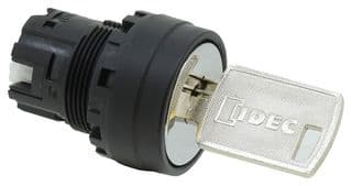YW1K-21B - IDEC - YW1K-21B - Switch Actuator, Plastic, 2 Pos, Idec Dia 22mm YW Series Key Selector Switches, IP65, YW Series