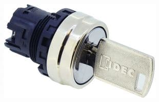 YW4K-3A - IDEC - YW4K-3A - Switch Actuator, Metal, 3 Pos, Idec Dia 22mm YW Series Key Selector Switches, IP65, YW Series