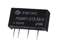 PQME1-S12-S5-S - CUI - PQME1-S12-S5-S - Isolated Through Hole DC/DC Converter, ITE, SIP, 1:1, 1 W, 1 Output, 5 V