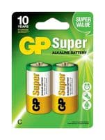 GPPCA14AS001 - GP BATTERIES - GPPCA14AS001 - Battery, 1.5 V, C, Alkaline, Raised Positive and Flat Negative, 2