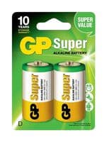 GPPCA13AS002 - GP BATTERIES - GPPCA13AS002 - Battery, 1.5 V, D, Alkaline, Raised Positive and Flat Negative, 2