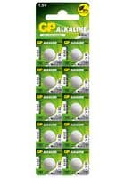 GPPBA191F004 - GP BATTERIES - GPPBA191F004 - Battery, 1.5 V, LR55, Alkaline, 23 mAh, Pressure Contact, 10