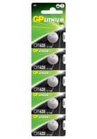 GPPBL1620033 - GP BATTERIES - GPPBL1620033 - Battery, 3 V, 1620, Lithium Manganese Dioxide, 78 mAh, Pressure Contact, 5