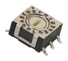 220AMA16R - CTS - 220AMA16R - Rotary Coded Switch, 220 Series, Surface Mount, 16 Position, 50 VDC, Hexadecimal, 100 mA