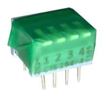 194-4MST - CTS - 194-4MST - DIP / SIP Switch, 4 Circuits, Piano Key, Through Hole, SPST, 50 V, 100 mA
