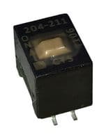 204-211ST - CTS - 204-211ST - DIP / SIP Switch, 1 Circuits, Slide, Surface Mount, DPST, 50 V, 100 mA