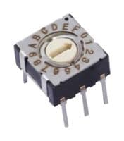 220ADA16 - CTS - 220ADA16 - Rotary Coded Switch, 220 Series, Through Hole, 16 Position, 50 VDC, Hexadecimal, 100 mA