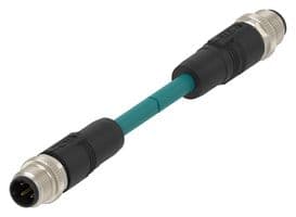 TAD2473A201-250... - TE CONNECTIVITY - TAD2473A201-250... - Sensor Cable, D-Code, M12 Plug, M12 Plug, 4 Positions, 25 m, 82 ft, TAD Series