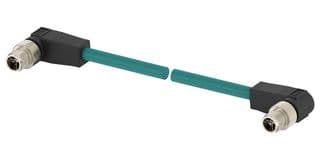 TAX38B2A202-020 - TE CONNECTIVITY - TAX38B2A202-020 - Sensor Cable, X-Code, 90° M12 Plug, 90° M12 Plug, 8 Positions, 2 m, 6.6 ft