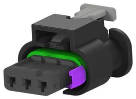 1-1718644-5 - TE CONNECTIVITY - 1-1718644-5 - Automotive Connector Housing, Black, MCON 1.2mm, Receptacle, 3 Ways