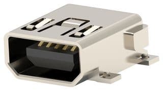 1-1734328-2 - TE CONNECTIVITY - 1-1734328-2 - USB Connector, Mini USB Type AB, USB 2.0, Receptacle, 5 Ways, Surface Mount, Right Angle