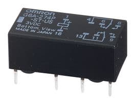 G6A274PSTUS DC24 - OMRON ELECTRONIC COMPONENTS - G6A274PSTUS DC24 - Signal Relay, 24 VDC, DPDT, 2 A, G6A Series, Through Hole, Non Latching