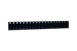 19SJP1-10-J - OMEGA - 19SJP1-10-J - Thermocouple Connector, Standard, Black, Plain Panel Jacks, 10x Socket, 1 Row, Type J, ANSI, 19SJP