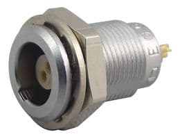 EGG.00.302.CLL - LEMO - EGG.00.302.CLL - Circular Connector, Standard Circular Connector, 00 Series, Panel Mount Receptacle, 2 Contacts