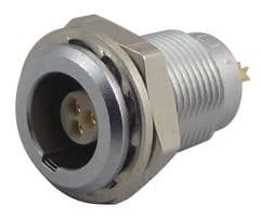 EGG.00.303.CLL - LEMO - EGG.00.303.CLL - Circular Connector, Standard Circular Connector, 00 Series, Panel Mount Receptacle, 3 Contacts
