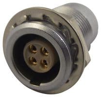 EGG.0B.304.CLL - LEMO - EGG.0B.304.CLL - Circular Connector, Standard Circular Connector, 0B Series, Panel Mount Receptacle, 4 Contacts