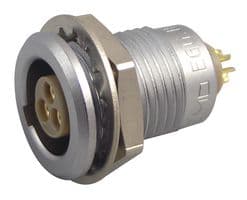 EGG.1B.303.CLL - LEMO - EGG.1B.303.CLL - Circular Connector, Standard Circular Connector, 1B Series, Panel Mount Receptacle, 3 Contacts