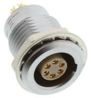 EGG.1B.306.CLL - LEMO - EGG.1B.306.CLL - Circular Connector, Standard Circular Connector, 1B Series, Panel Mount Receptacle, 6 Contacts