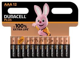 MN2400 P12 +/PWR - DURACELL - MN2400 P12 +/PWR - Battery, 1.5 V, AAA, Alkaline, Raised Positive and Flat Negative, 12