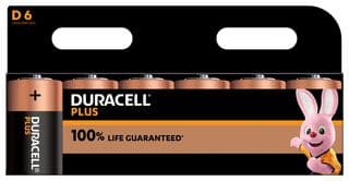 MN1300 P6 +/PWR - DURACELL - MN1300 P6 +/PWR - Battery, 1.5 V, D, Alkaline, Raised Positive and Flat Negative, 6