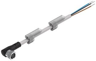 541336 - FESTO - 541336 - Sensor Cable, 3 Position 90° M8 Receptacle to Free End, A Coded, 2.5 m, NEBU Series