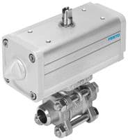 1810730 - FESTO - 1810730 - Ball Valve, with Actuator Unit, 2/2 Way, 7 m³/h, 6 bar to 8.4 bar, VZBA Series