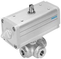 1914786 - FESTO - 1914786 - Ball Valve, with Actuator Unit, 3/2 Way, Rp3/8, 4.5 m³/h, 6 bar to 8.4 bar, VZBA Series