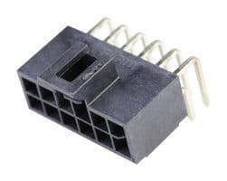 105314-1212 - MOLEX - 105314-1212 - Pin Header, Wire-to-Board, 2.5 mm, 2 Rows, 12 Contacts, Through Hole Right Angle