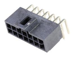 105314-1214 - MOLEX - 105314-1214 - Pin Header, Wire-to-Board, 2.5 mm, 2 Rows, 14 Contacts, Through Hole Right Angle