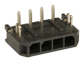 43650-0405 - MOLEX - 43650-0405 - Pin Header, Wire-to-Board, 3 mm, 1 Rows, 4 Contacts, Through Hole Right Angle
