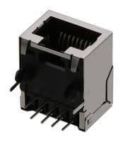 43202-8924 - MOLEX - 43202-8924 - Modular Connector, RJ45 Jack, 1 x 1 (Port), 8P8C, Cat3, Through Hole Mount